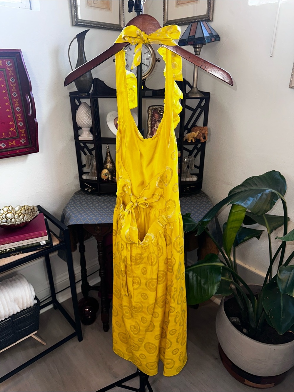 Anthropologie Final Act" Silk Halter Dress by Lauren Moffatt - Picture 6 of 8